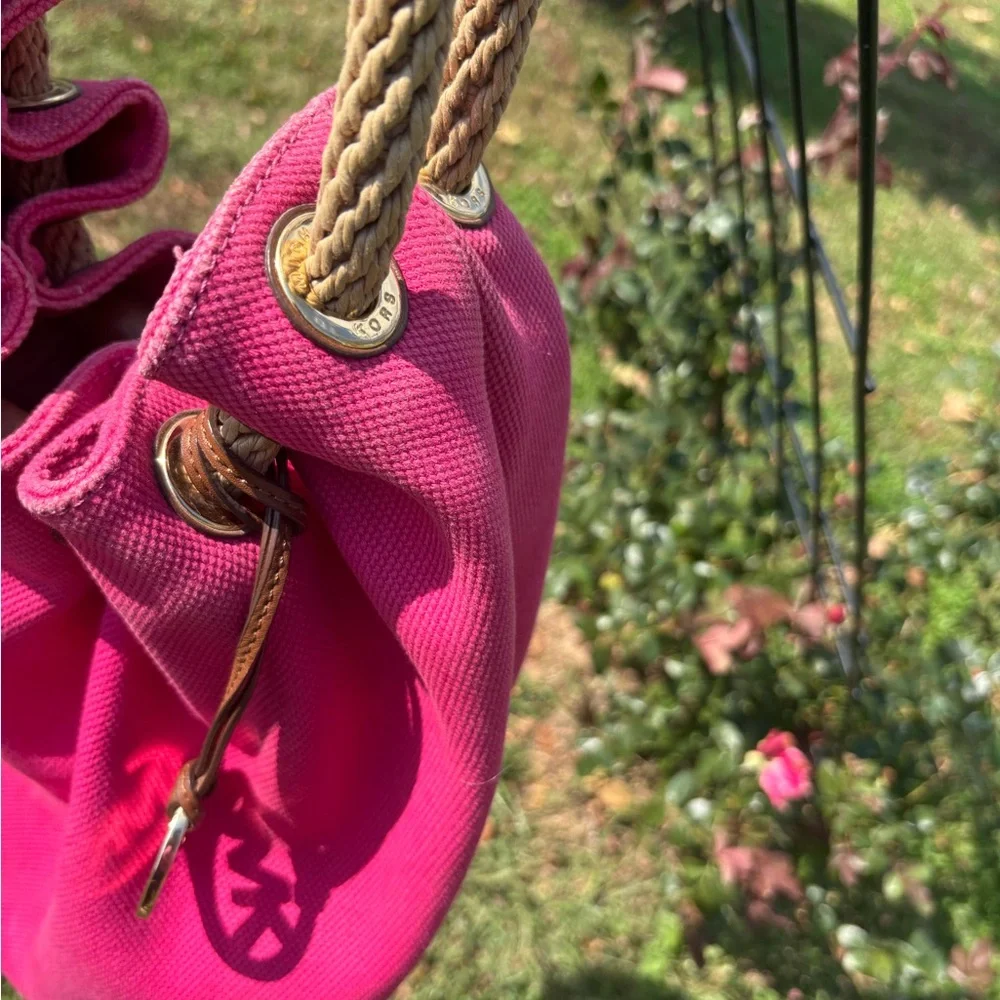 Michael Kors Marina  Large Canvas Drawstring Tote - Picture 10 of 17